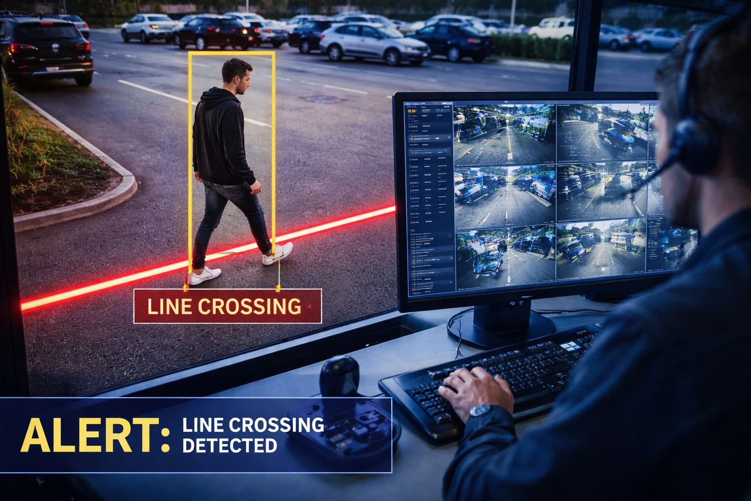 Cruce de línea virtual videovigilancia